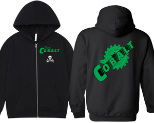 OFFICIAL Team Cobalt Battling Robot Zip Up Hoodie - Black