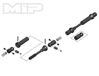 MIP X-Duty™, Center Drive Kit, 115mm to 140mm w/ 5mm Hubs, Axial Wraith, SCX10 Trail Honcho, Wrangler, Cherokee #18160