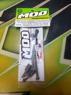 MOD TLR 22x-4 Elite Bi-Metal Aluminum Lightweight Center Drives 68/93mm & 61/100mm W/ Outdrives #20506