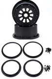 Wheel & Beadlock sets 1.0 Losi Rims Black / Yellow / White Pair or Set