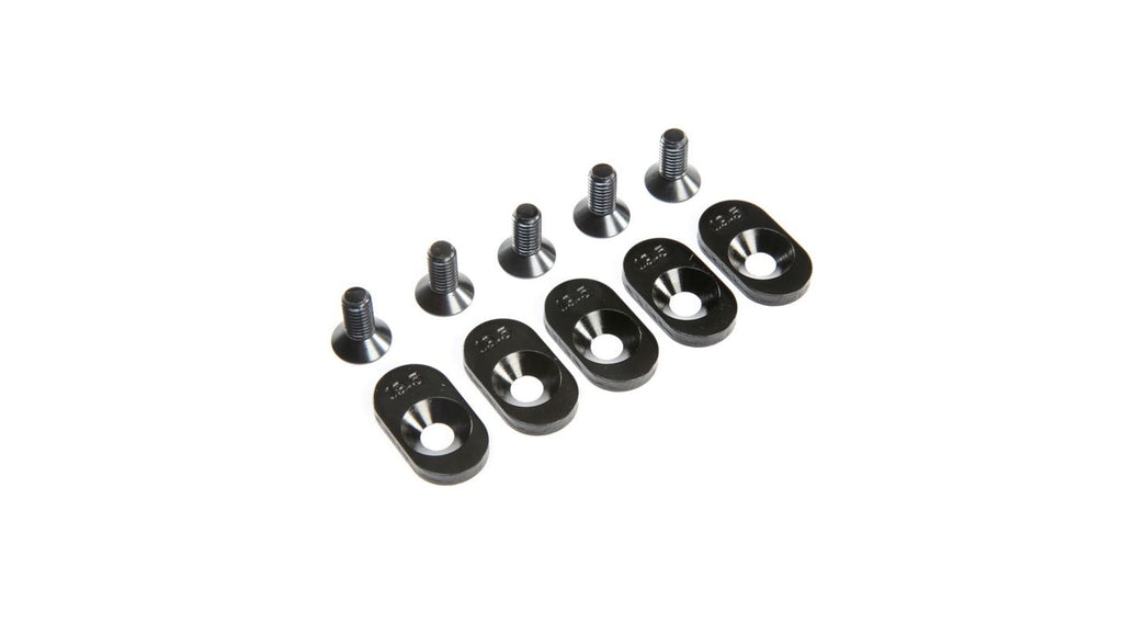Engine Mount Insert and Screws 19.5T, Black (5): 5ive-T 2.0 (fits 62T spur)