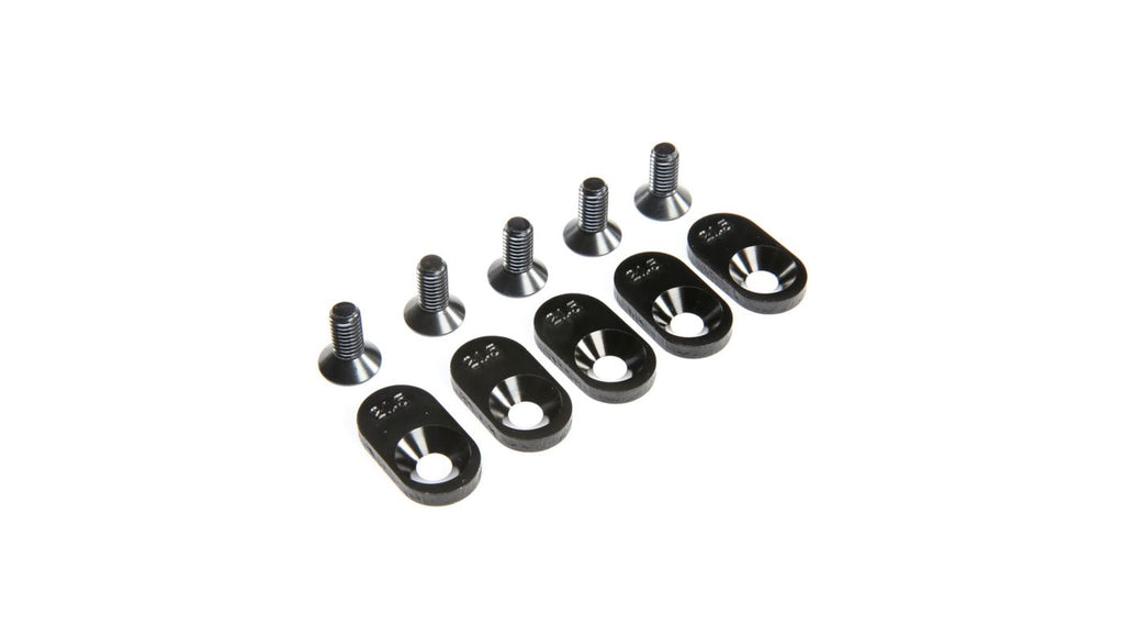 Engine Mount Insert and Screws 21.5T, Black (5): 5ive-T 2.0 (fits 62T spur)
