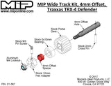 #18260 - MIP Wide Track Kit, 4mm Offset, Traxxas TRX-4